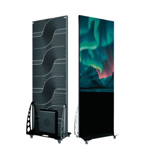 Totem ledwall rialzato totem omegaled totem digitale wi fi