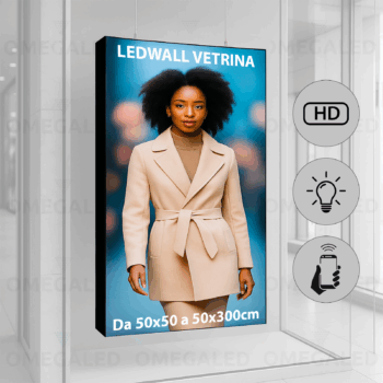 Ledwall Vetrina ShopVision HD Indoor/Outdoor P2.9 - 75cm